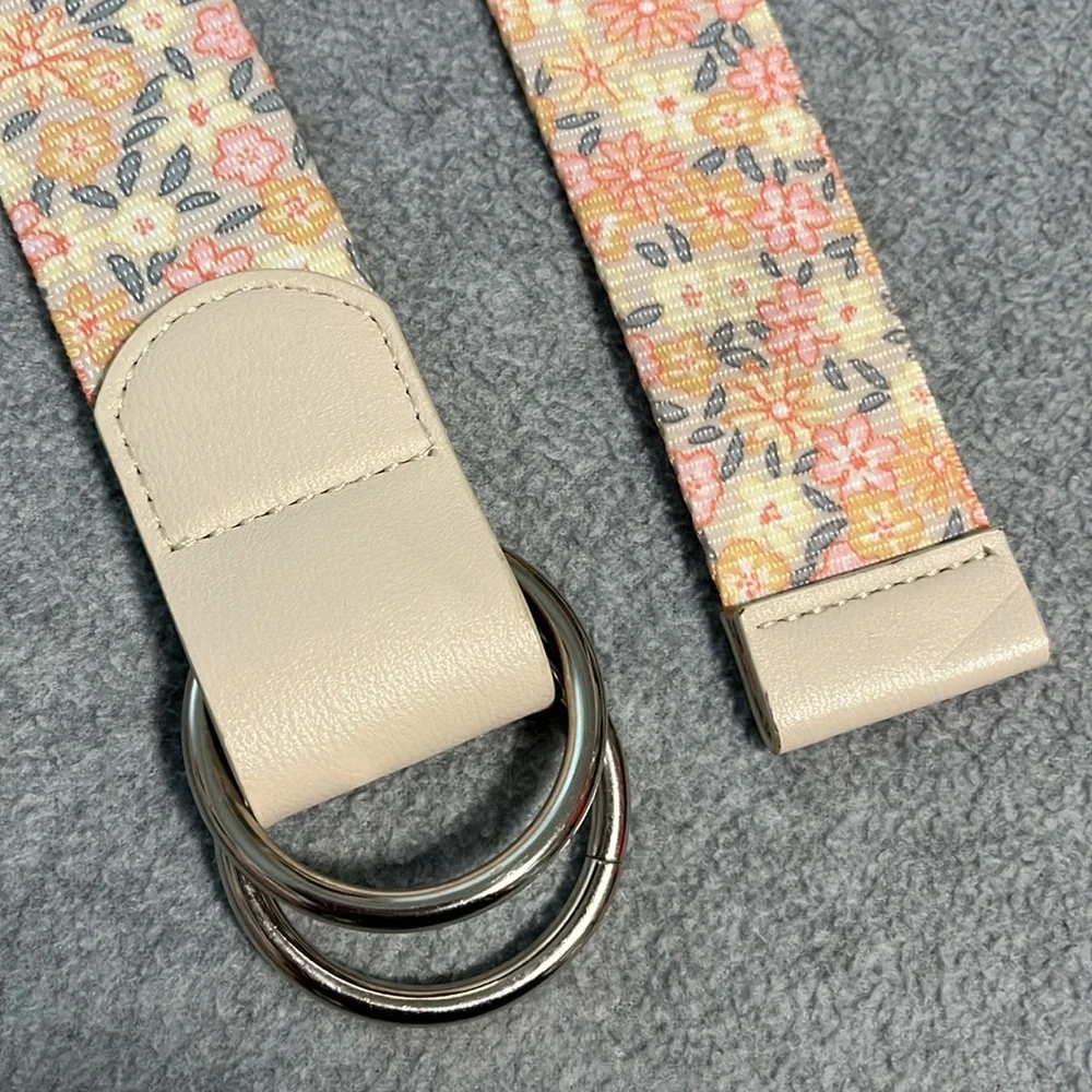 Cottagecore Floral Belt Womens Large Canvas Coquette Country